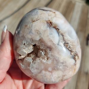 Big Pink And Baby Blue Flower Agate Amethyst